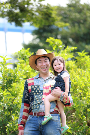 田形さんとお嬢さんの写真